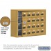 Salsbury Cell Phone Storage Locker - with Front Access Panel - 4 Door High Unit (8 Inch Deep Compartments) - 20 A Doors (19 usable) - Gold - Surface Mounted - Resettable Combination Locks